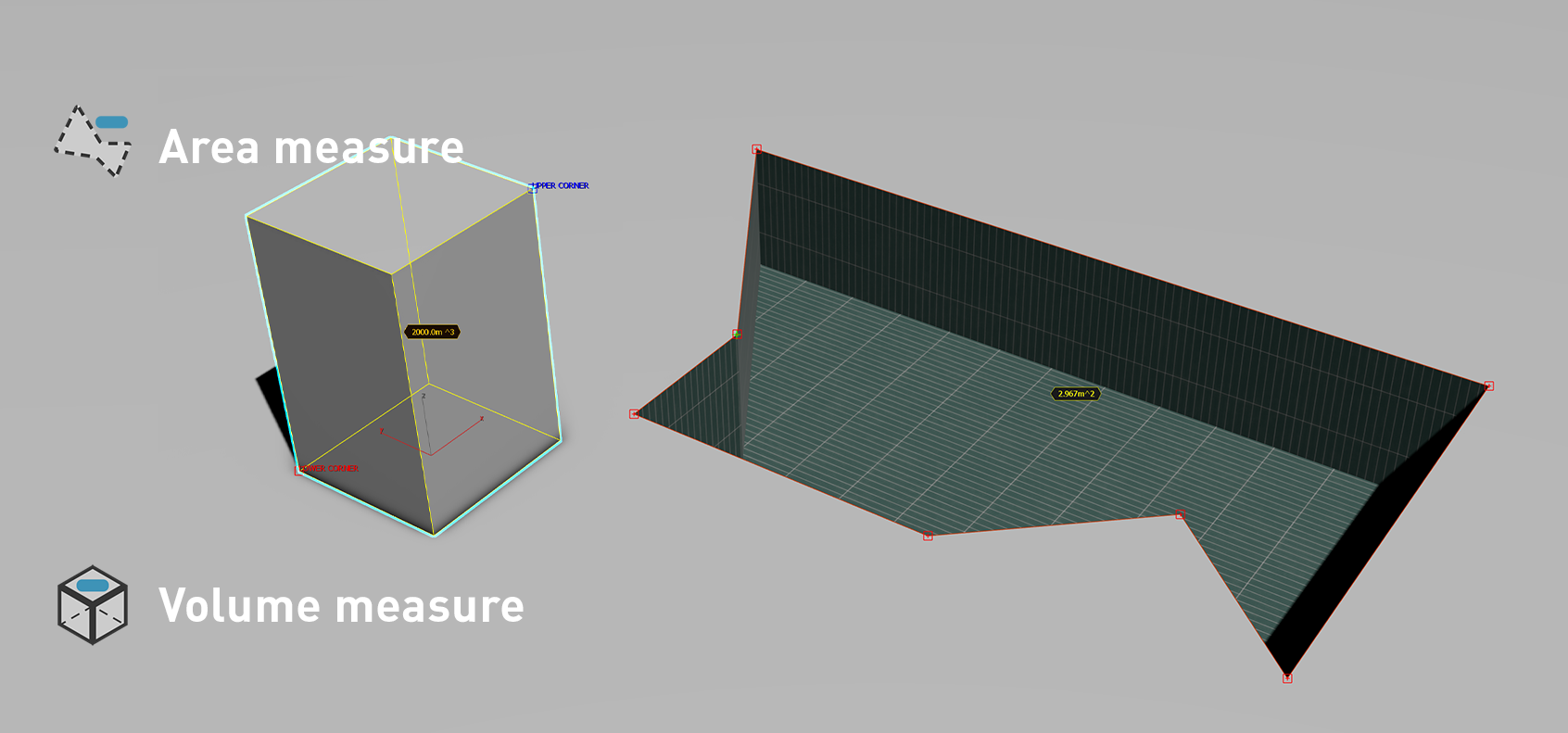 Quick Area measurement tool in DesignToolBox for 3ds Max