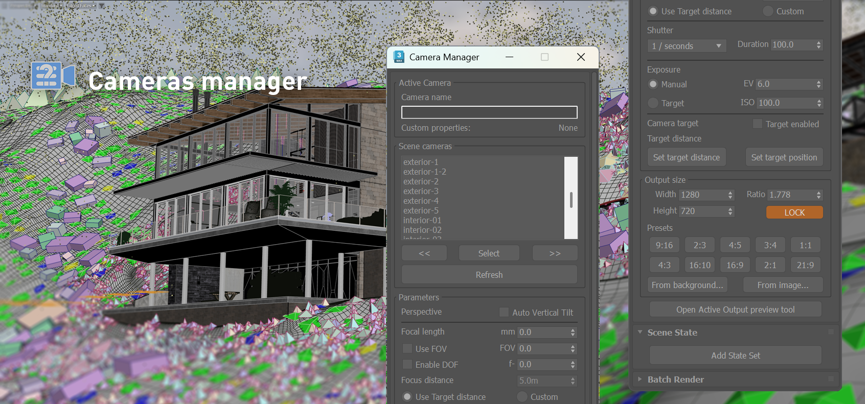 Camera Manager tool in DesignToolBox for 3ds Max